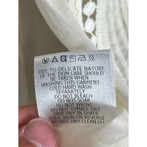 MOS The Label Mystical Embroidery Blouse 100% Cotton Ladies Size 2 Coquette - Picture 14 of 14